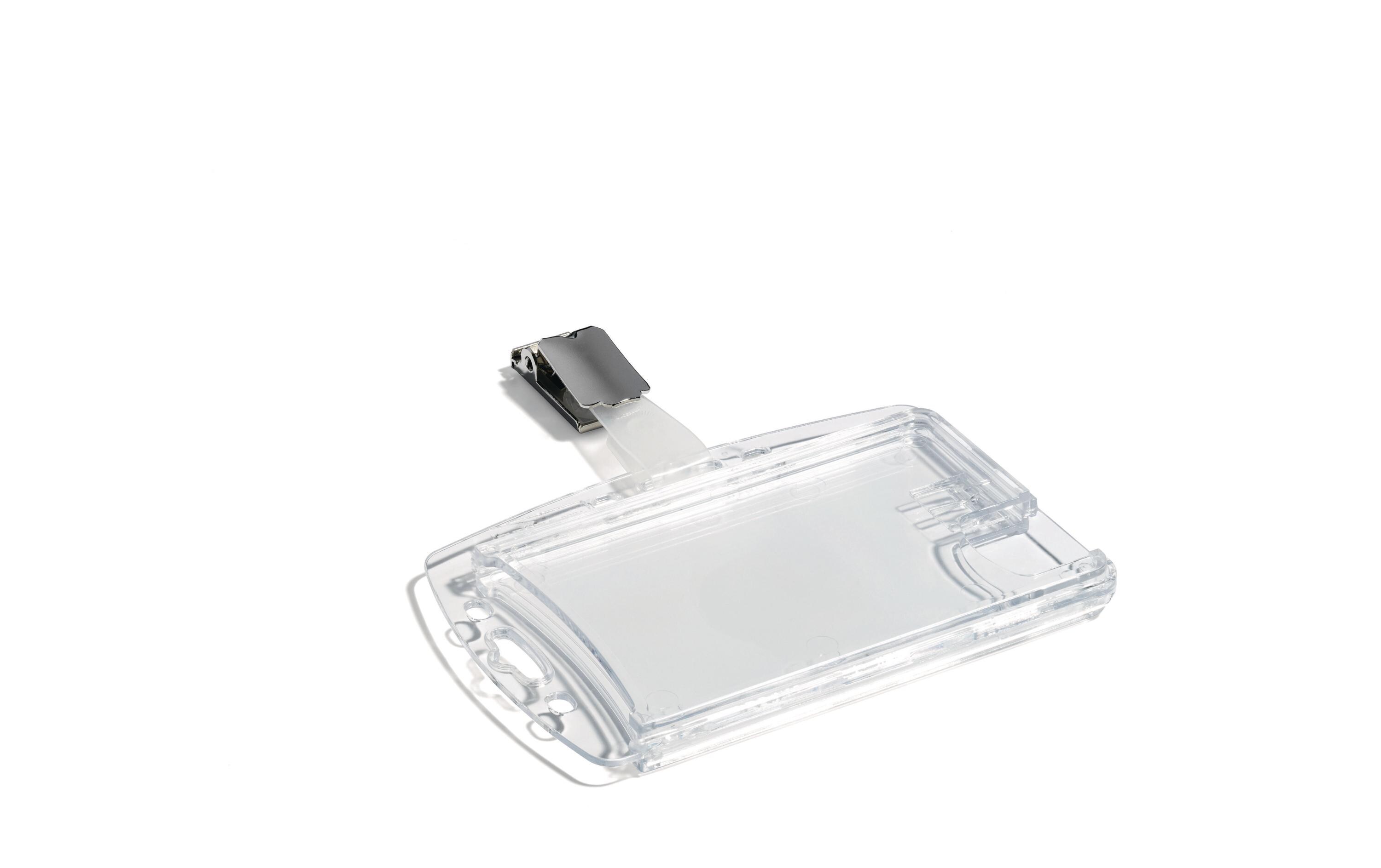 Ausweishalter Hartbox mit Clip für 2 Ausweise, 25 StückHartbox mit Clip als Ausweishalter