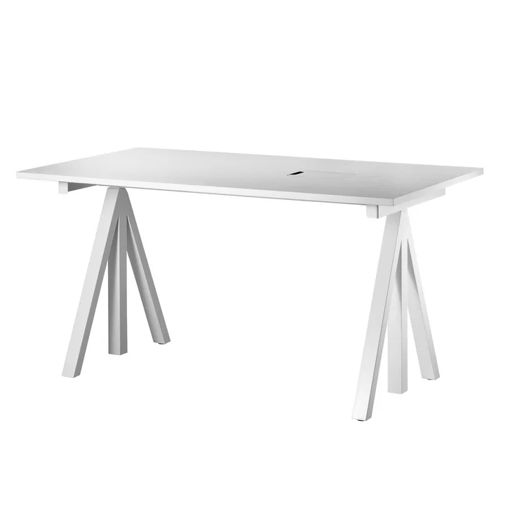 String - Works Schreibtisch, weiss, Tischplatte 140 x 78 cm