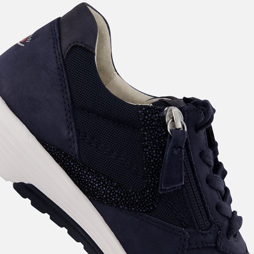 Gabor Rollingsoft Sneakers blauw Nubuck