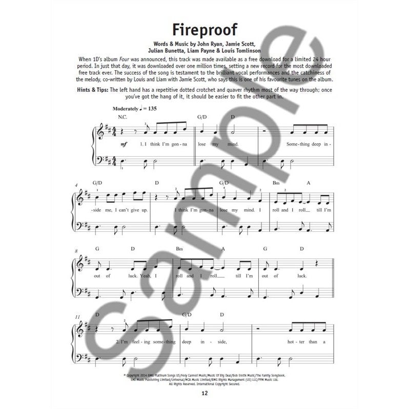 Wise Publications - Really easy piano - One Direction volume 2