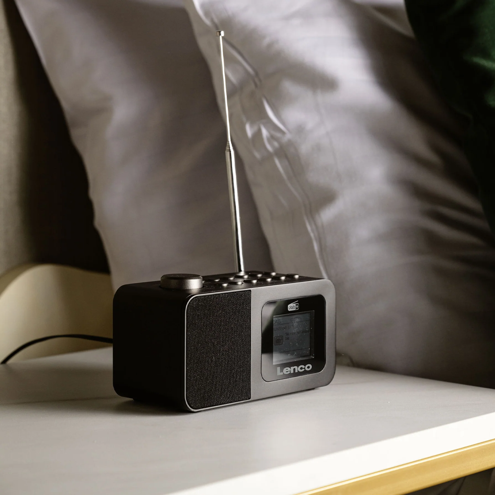 Digitaler Radio Wecker Uhrenradio mit DAB  / FM / Farbdisplay / Sleep Timer (CR-625BK) - Schwarz