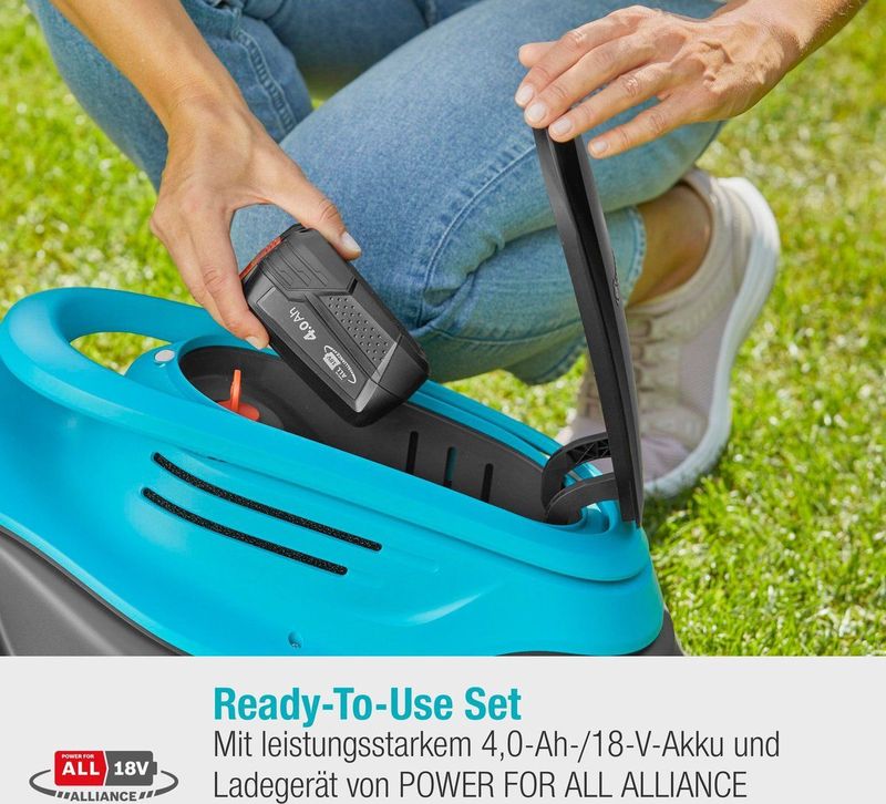 GARDENA PowerMax 30/18V Grasmaaier - Accu - Blauw - 300 mm Snijbreedte