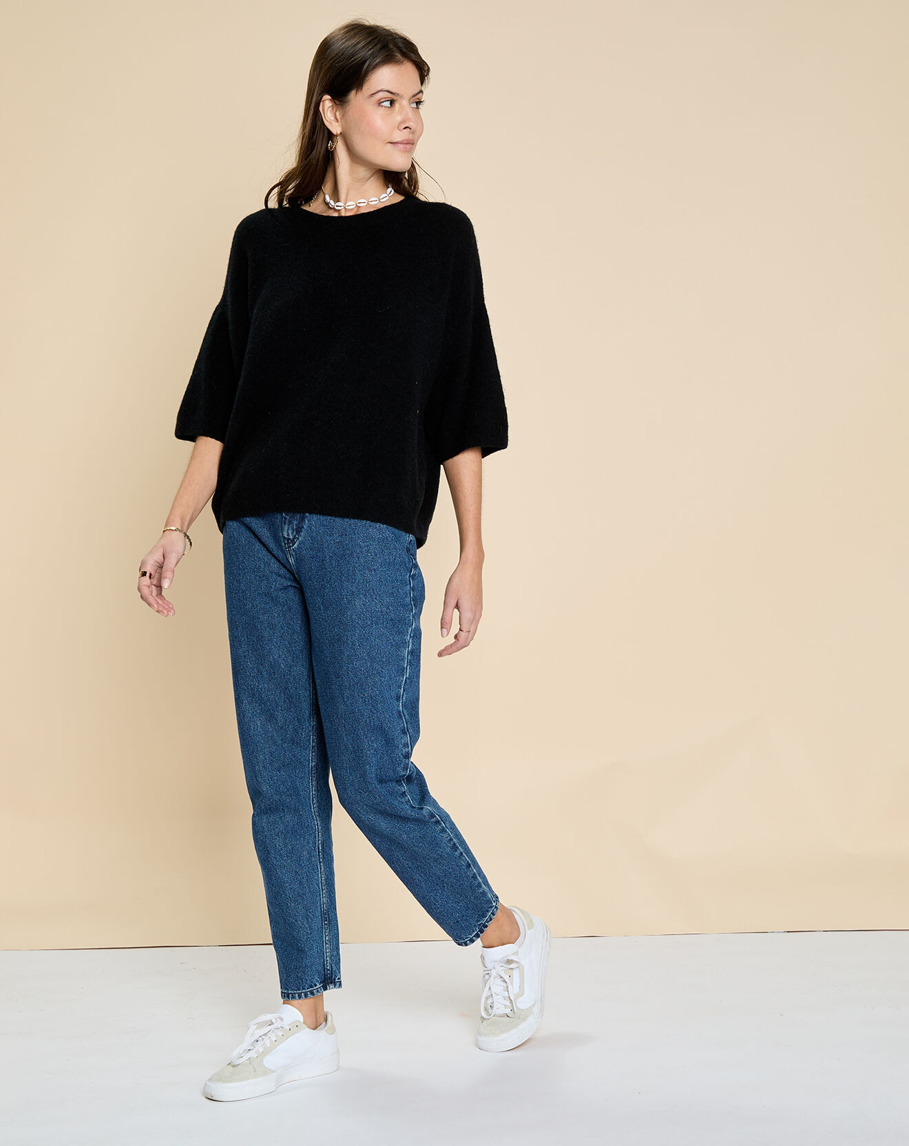 Harris Wilson Pull en Laine & Alpaga Fauve noir
