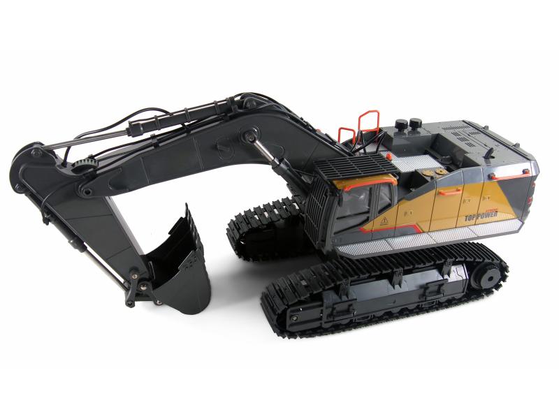 Amewi Raupenbagger ACV730 V1 Gelb, RTR, 1:14 Voll funktionsfähiger Kettenbagger im Massstab 1:14