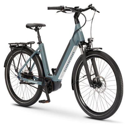 Vélo de Ville Électrique Winora Sinus R8Ef Wave Shimano Nexus Courroie 8V 500 Wh 650b Gris Bleu 2023