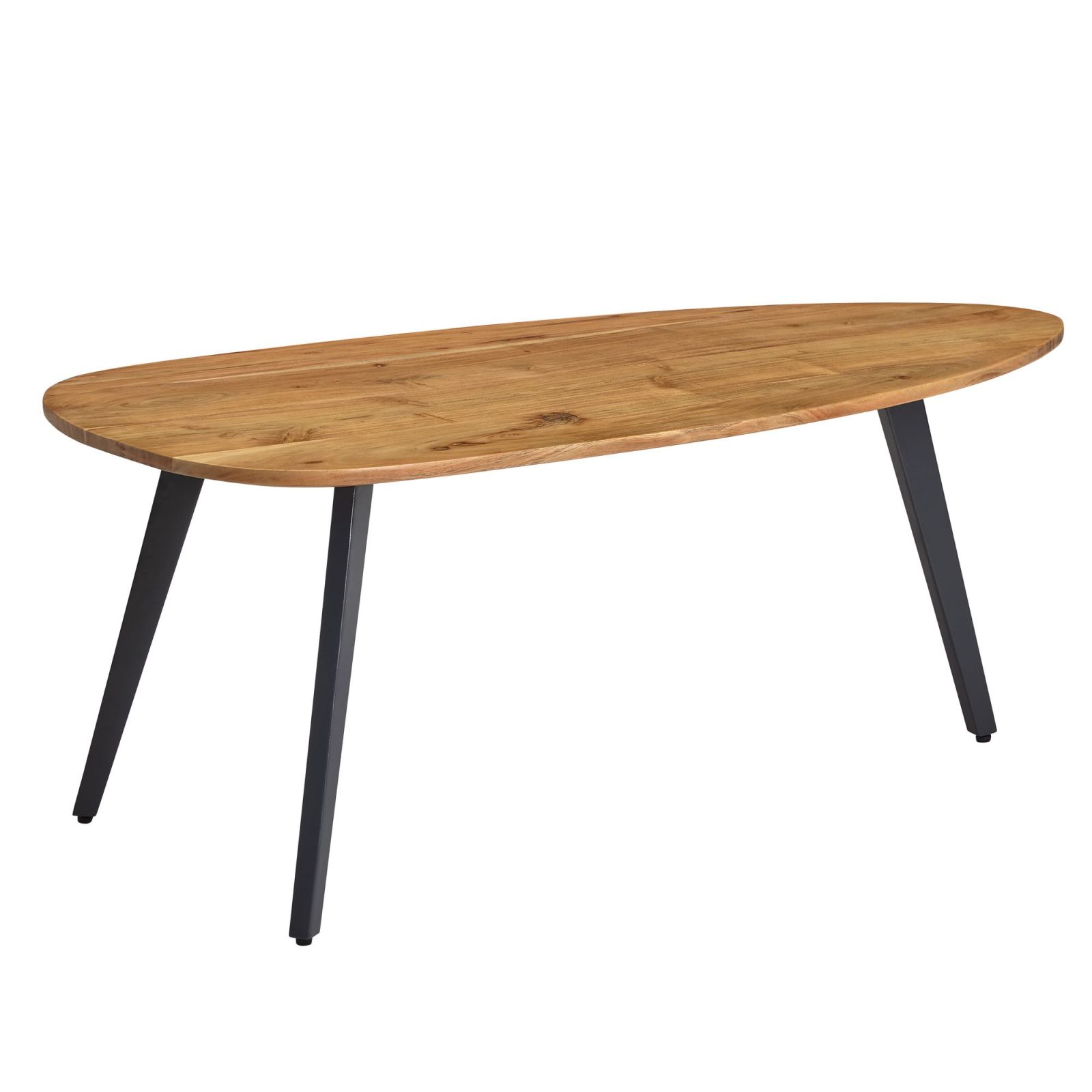 Couchtisch - Akazie hellbraun - 3-Fuß Gestell - 110 cm