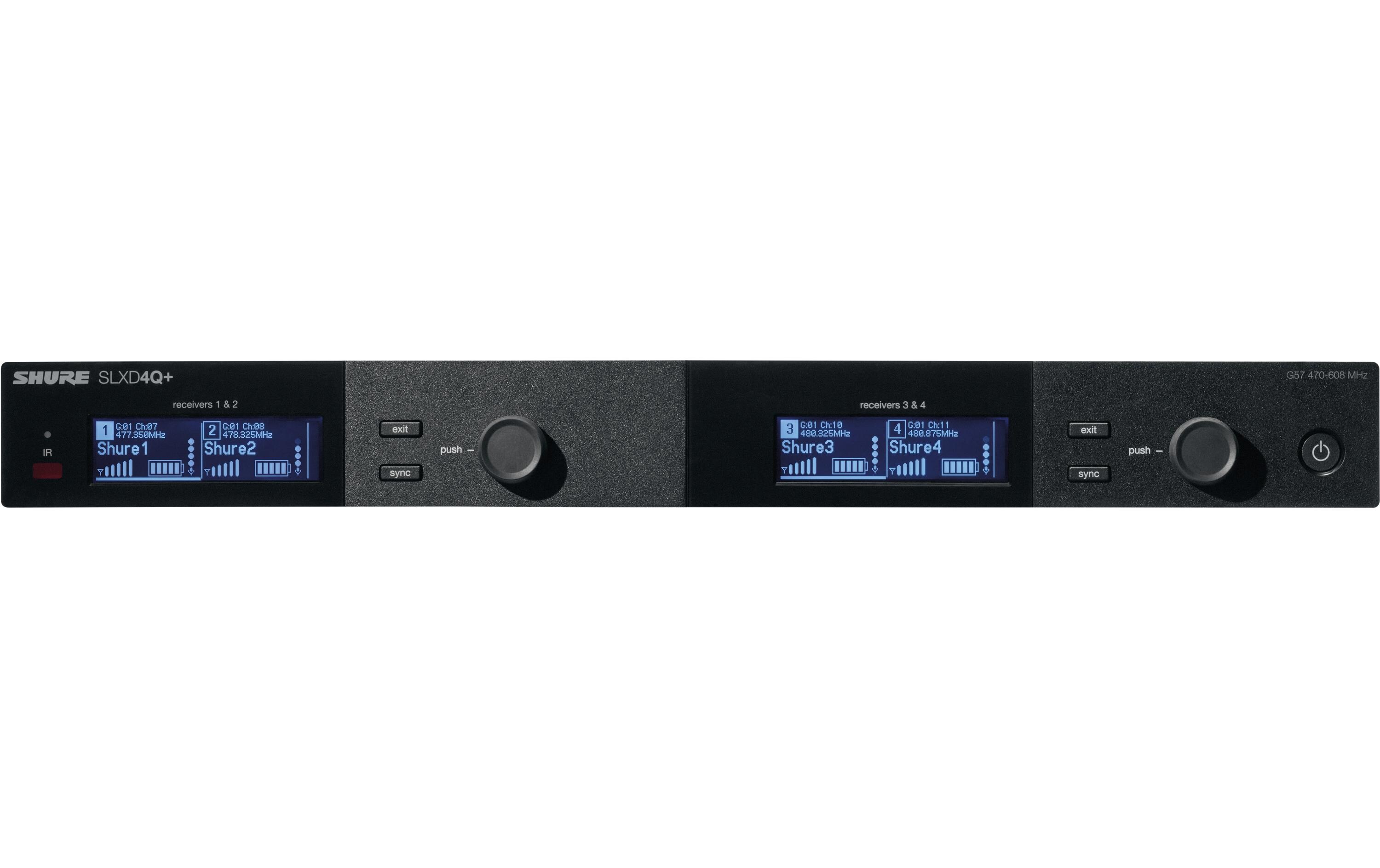 Empfänger SLXD4Q<br>Digitaler Vierkanal-Funkempfänger