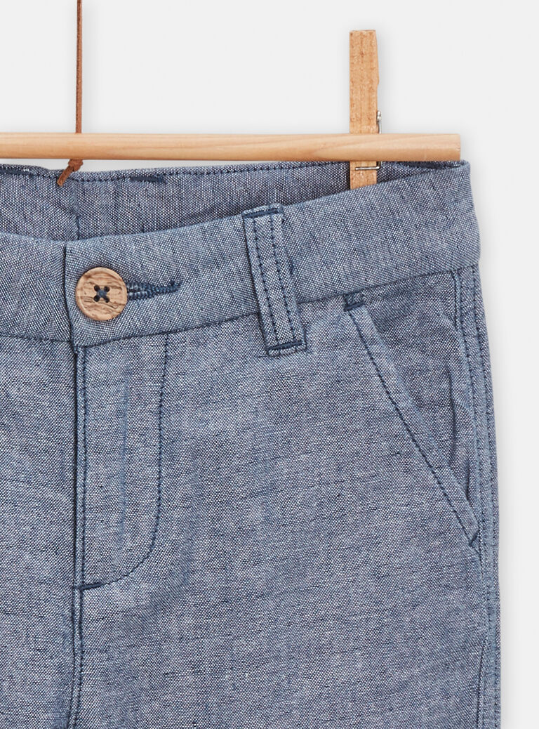 Pantalon bleu chiné pour garçon