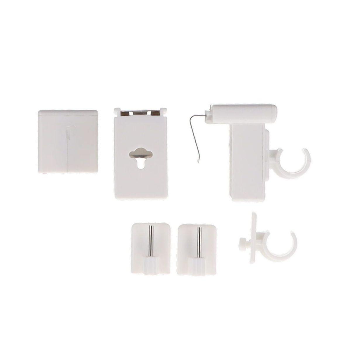 SUPPORT CLIP REGLABLE BLANC X2PIECES