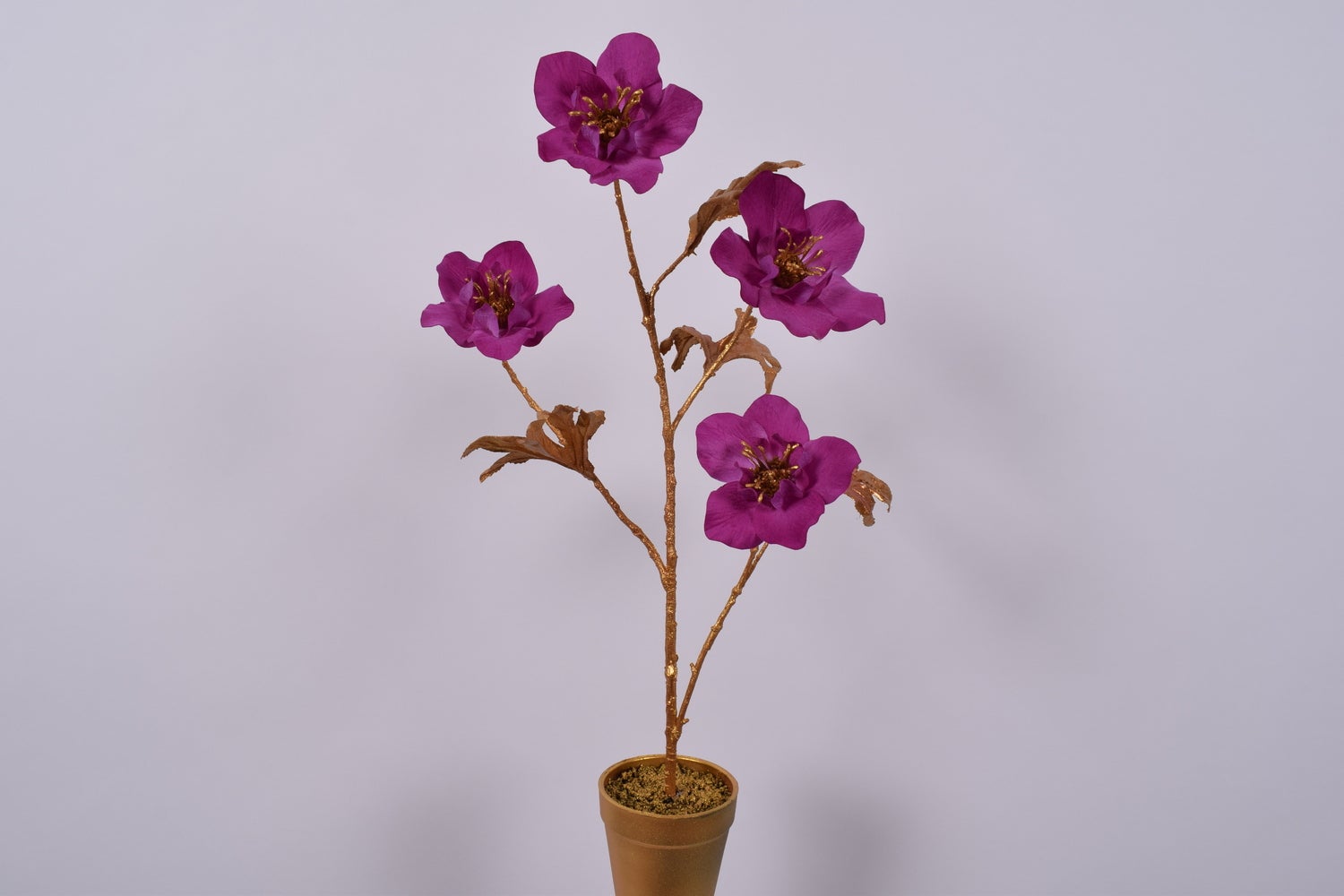 Silk-ka kunstplant Helleborus paars 57 cm