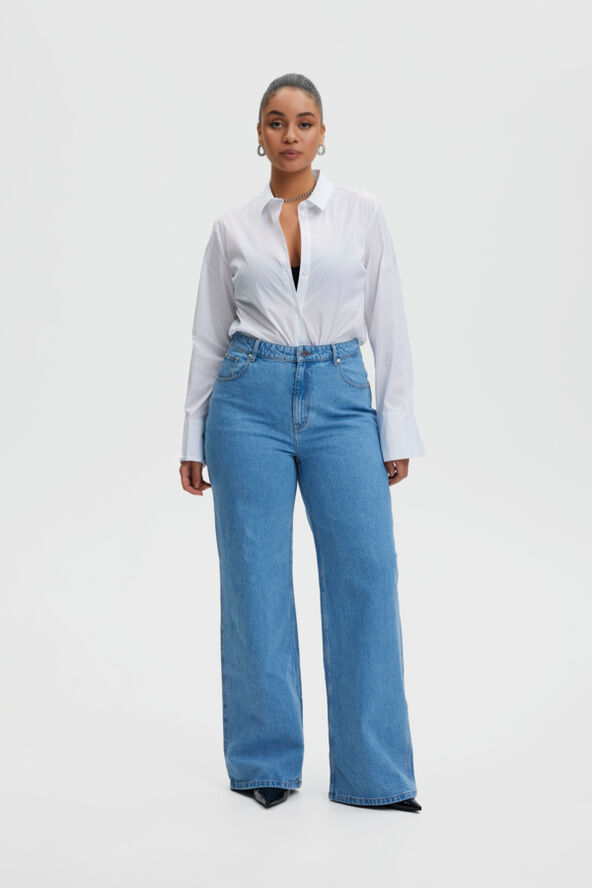 Gestuz AuraGZ HW wide jeans NOOS Mid blue washed