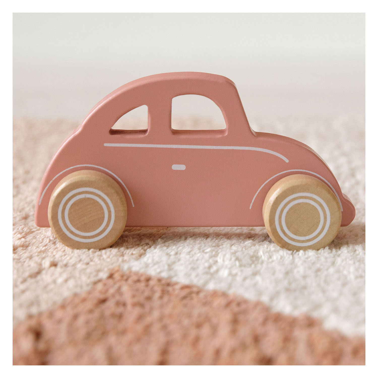 Little Dutch Houten Duwfiguur Auto Roze