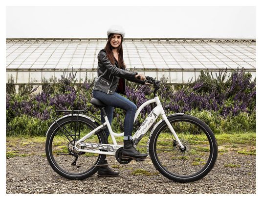 Vélo de Ville Électrique Electra Townie Path Go! 10D Equipped Step-Thru Shimano Deore 10V 500 Wh 27.5'' Blanc Pearl