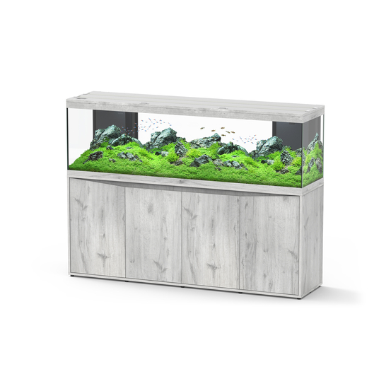 Aquarium équipé et meuble Splendid Led 2.0 Chêne Blanc L200xP50xH61cm