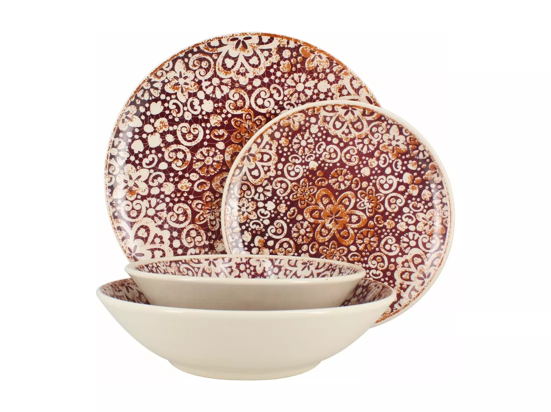 Novastyl - Lot 6 Assiettes Creuses Folly 20.5cm En Gres