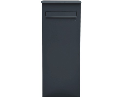 MEFA pakketbrievenbus, gegalvaniseerd staal, BxHxD 421/1010/344 mm, Eiken 481, antracietgrijs RAL 7016, glanzend, achteringang