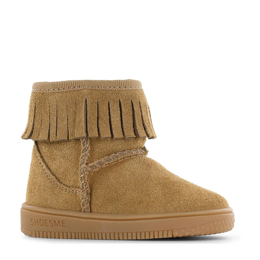 Shoesme suède enkelboots cognac
