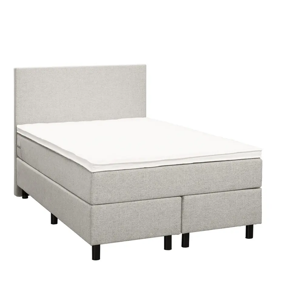 Boxspring Liv egaal - ecru - 120x200 cm - ronde poot