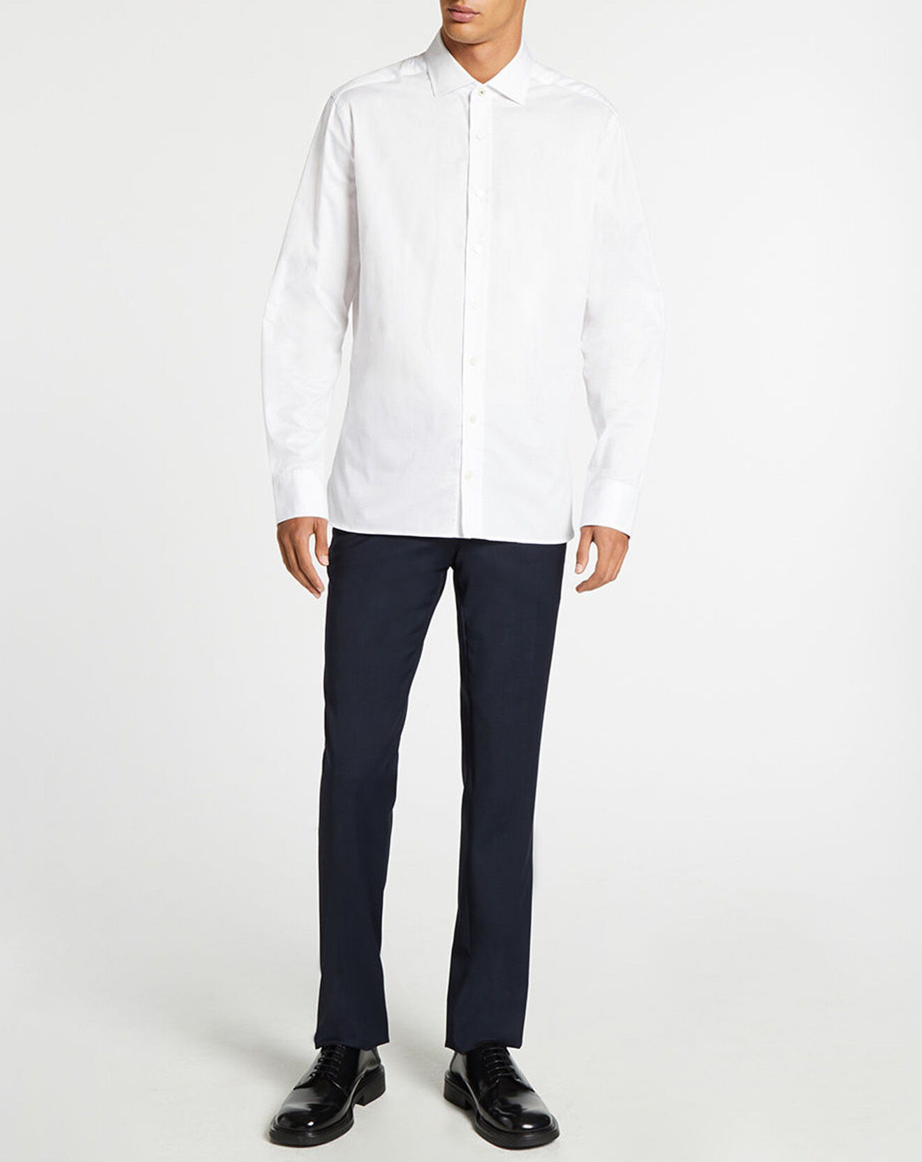 Hackett London Chemise Slim Fit à pois blanche