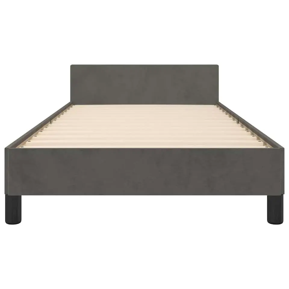 vidaXL - Eenpersoonsbed frame - Donkergrijs - Fluweel - 80x200 cm