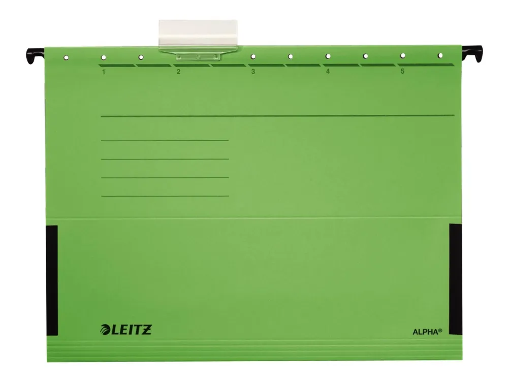 Leitz ALPHA - Hængende fil - V-Base - for A4 - med faneblade - grøn