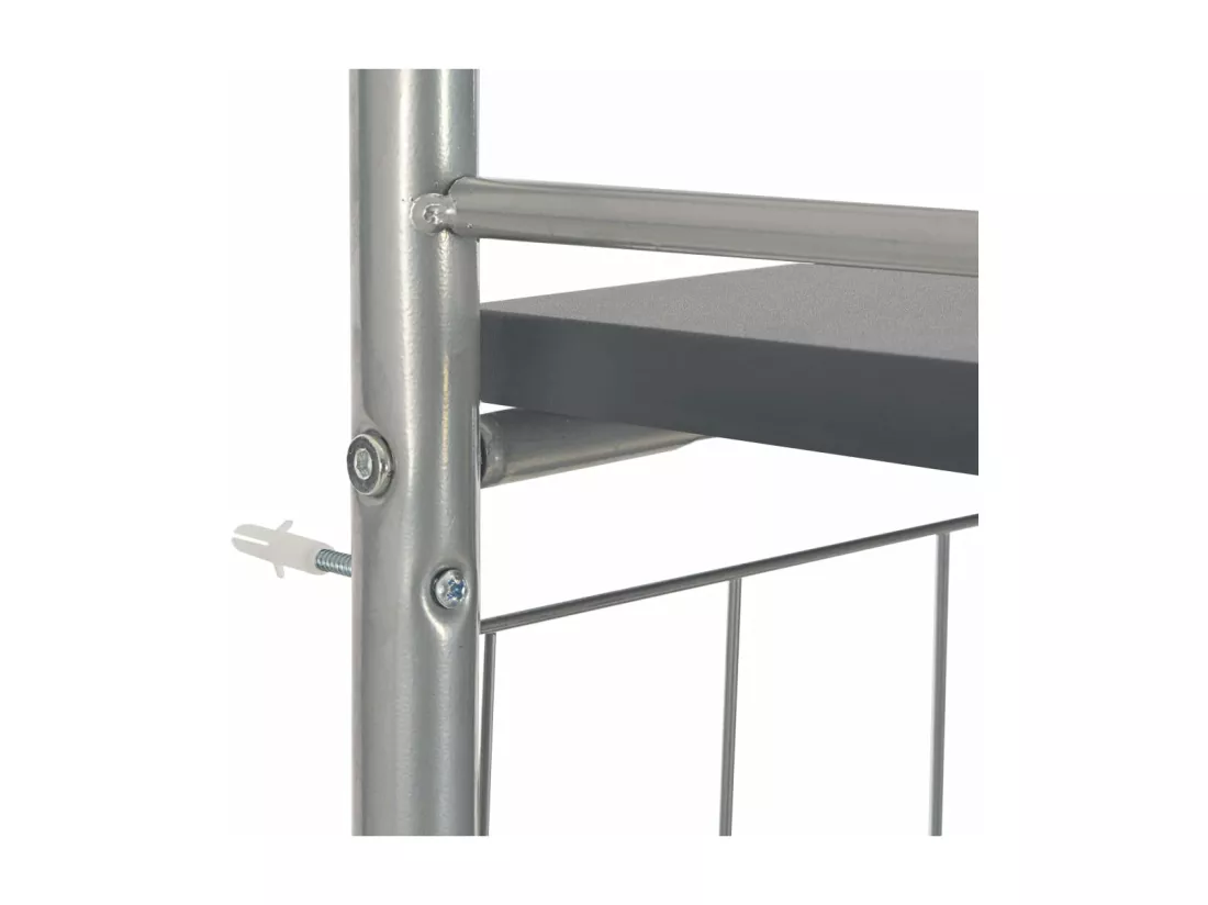 Ensemble à dîner pliant 3 pcs et étagère de rangement MDF acier