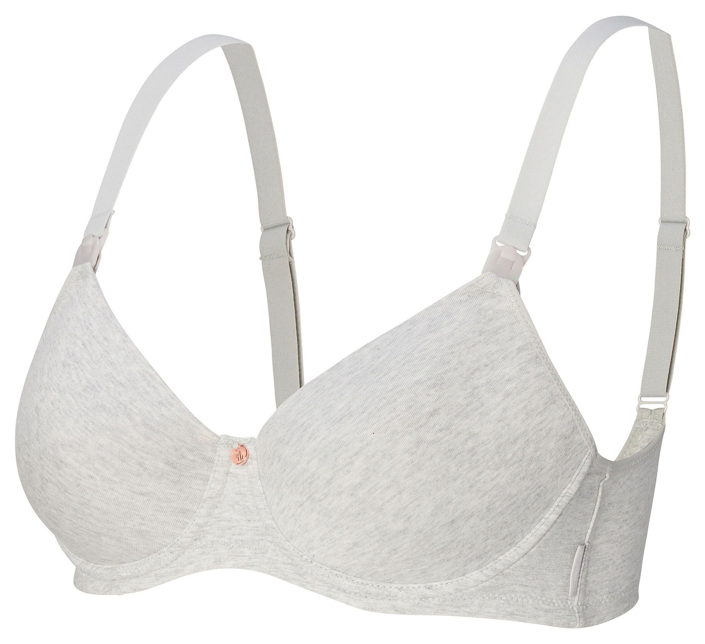 Noppies Gepolsterter Still-BH Cotton Melange Light Grey Melange