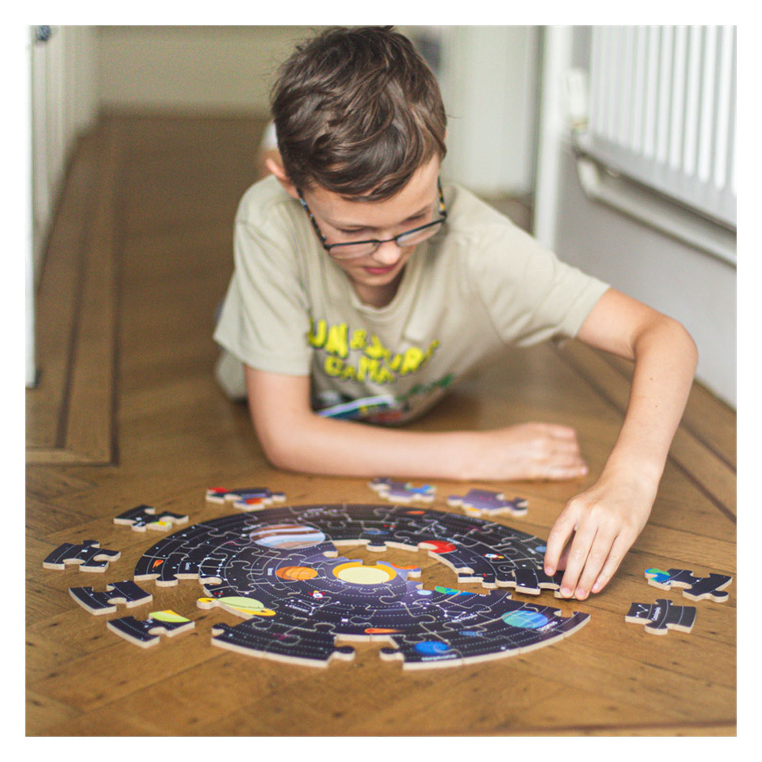 Bigjigs Vloerpuzzel Zonnestelsel Rond, 39cm