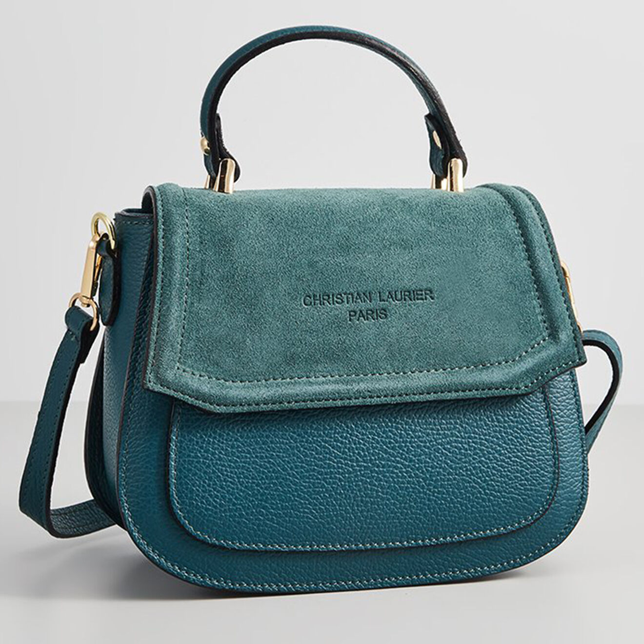 Christian Laurier Sac Bandoulière en Cuir Lali bleu - 23x20x11 cm