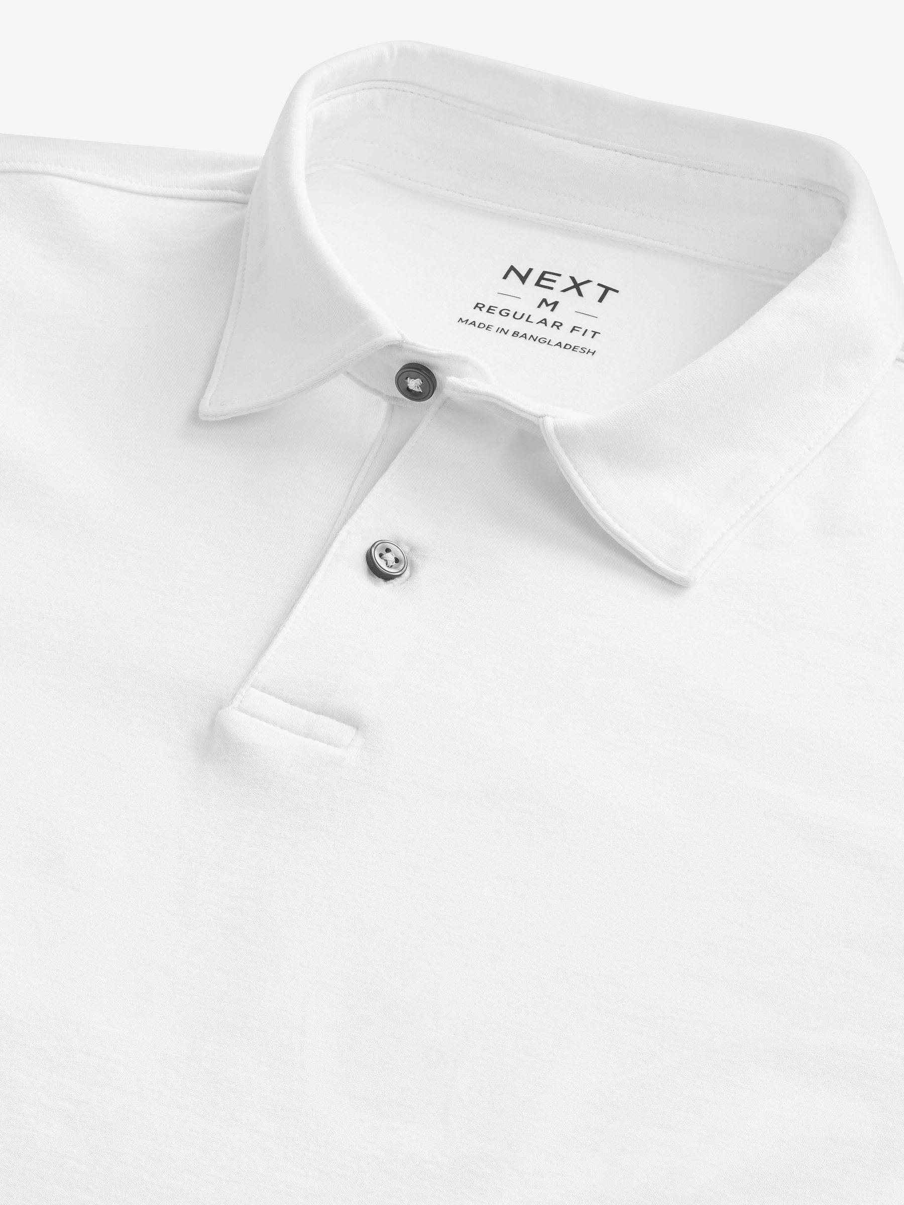 Wit - Set van 3 jersey poloshirts met korte mouwen