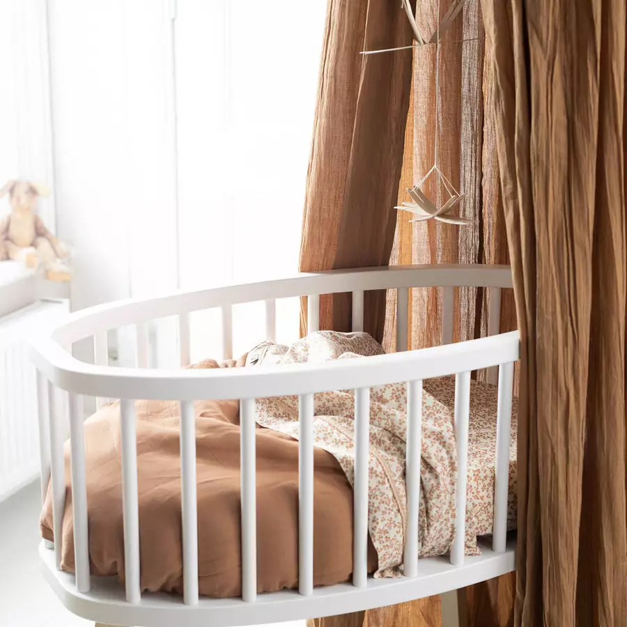 Noppies Laken für die Wiege Botanical crib sheet Fog