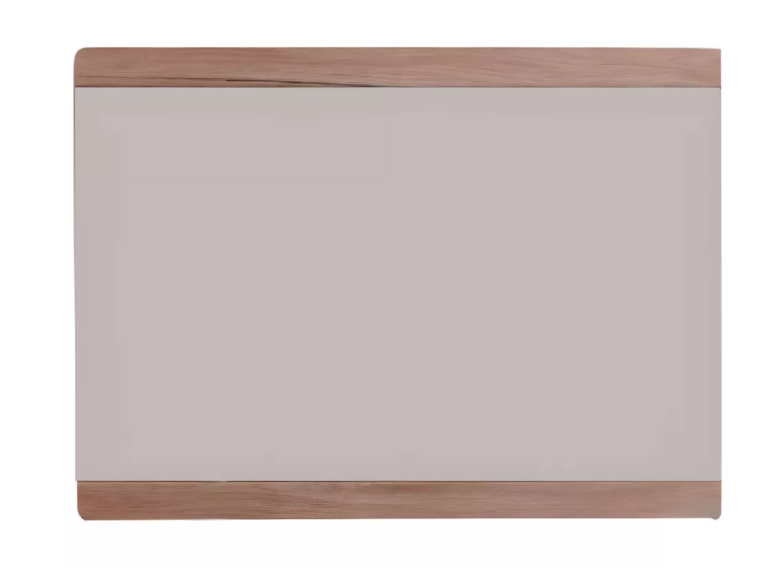 Meuble de chambre - Miroir mural en mélaminé coloris chêne. L-H-P: 90 - 64 - 4 cm