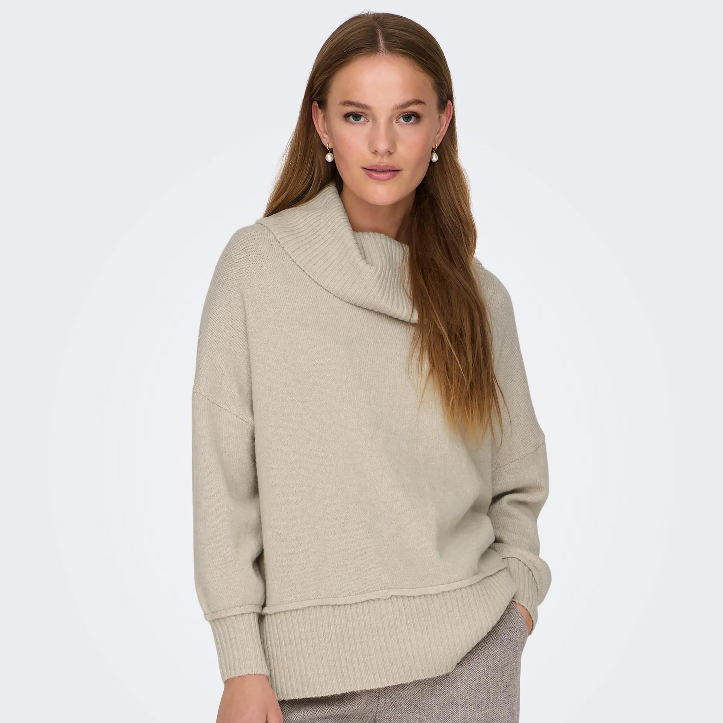 Only ONLHAZEL LS COWLNECK Strickpullover