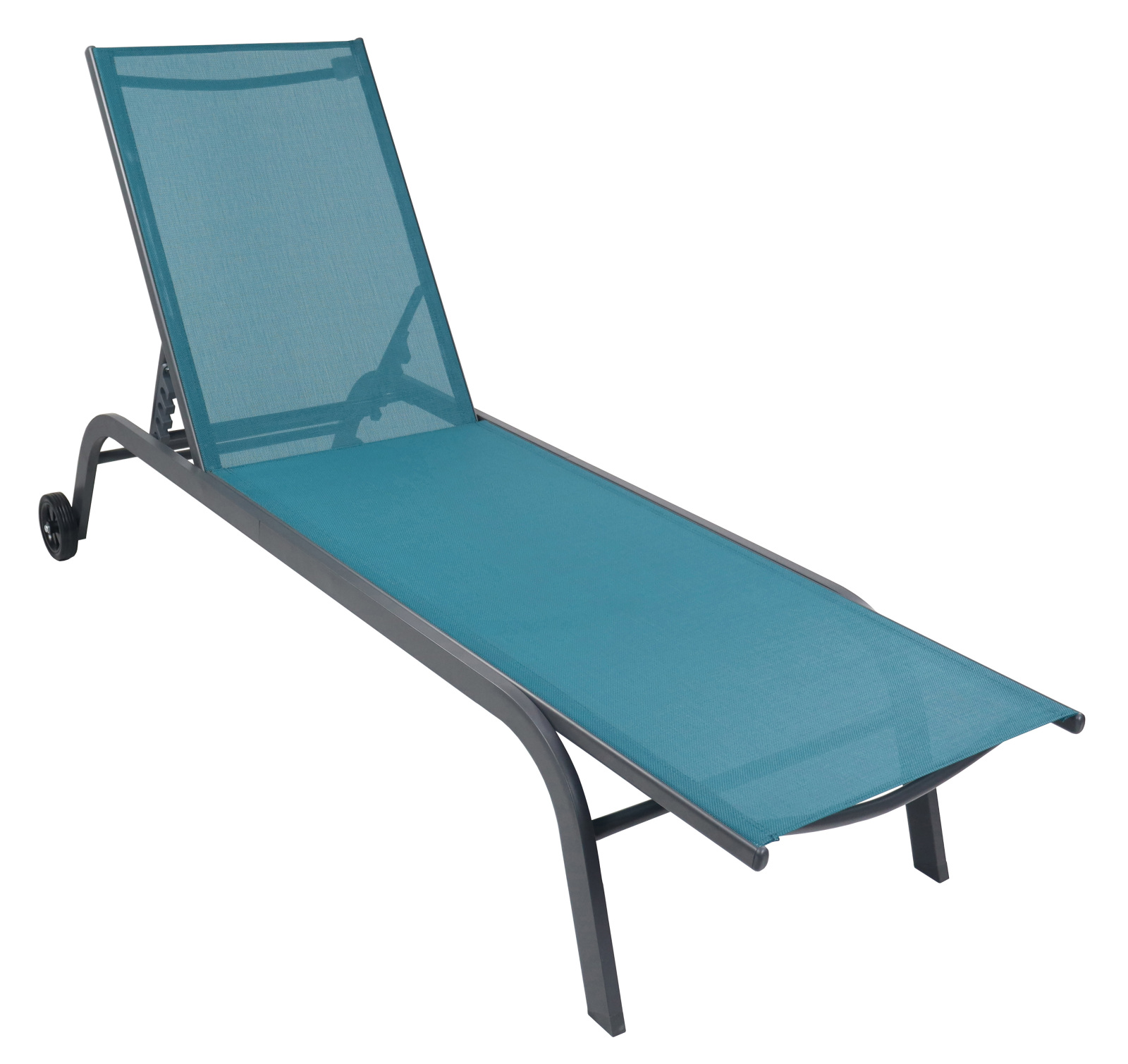 Liegestuhl SONLAS - blau - mit Rollen