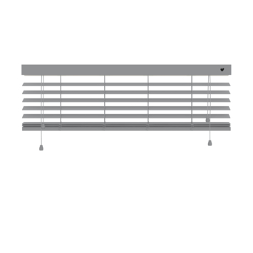 vtwonen houten jaloezie 50 mm grijs (kleurnr. 956) 140x180 cm (bxh)
