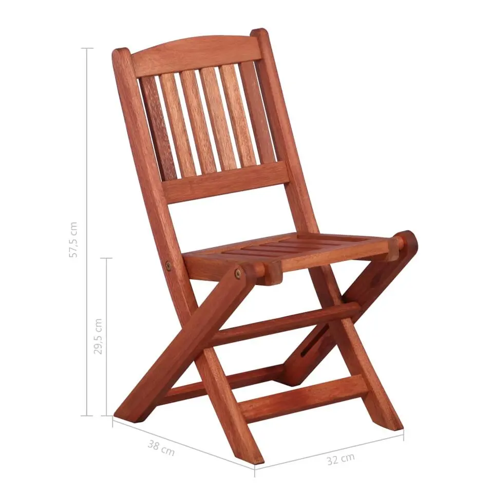 vidaXL - Bistroset voor kinderen - Bruin - Hout - 3 stuks