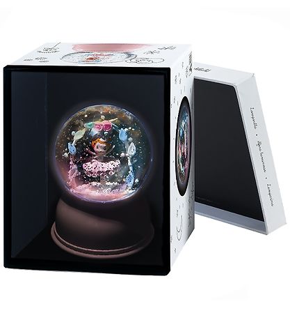 Djeco Schneekugel m. Licht - 14 cm - Pink m. Ballerina