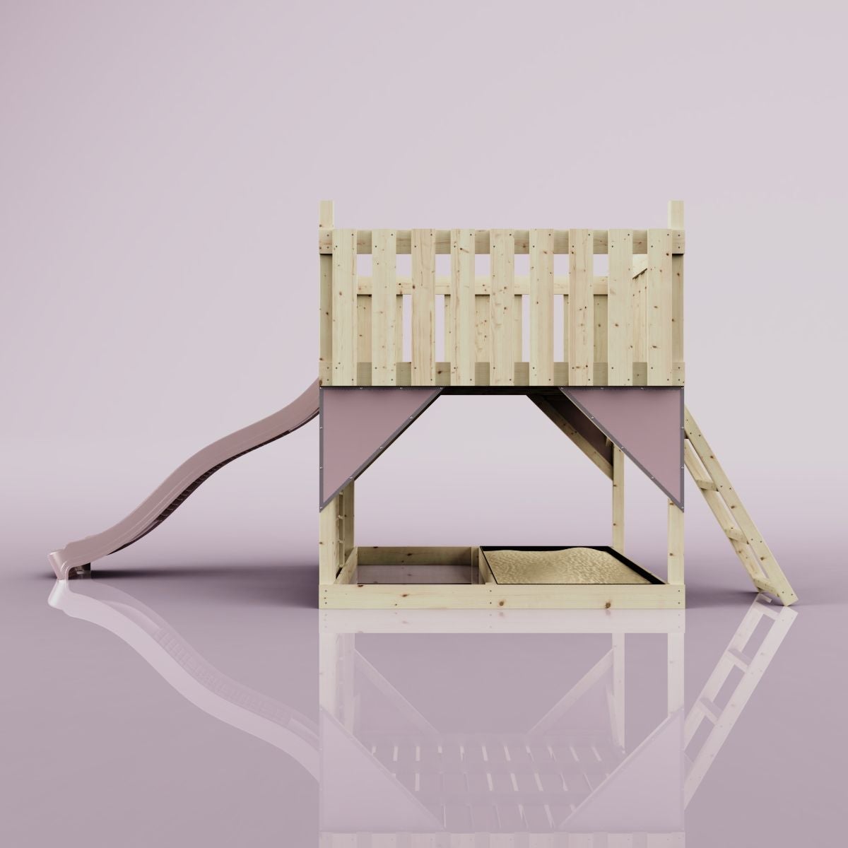PolarPlay platform sterrenhemel van hout in roze