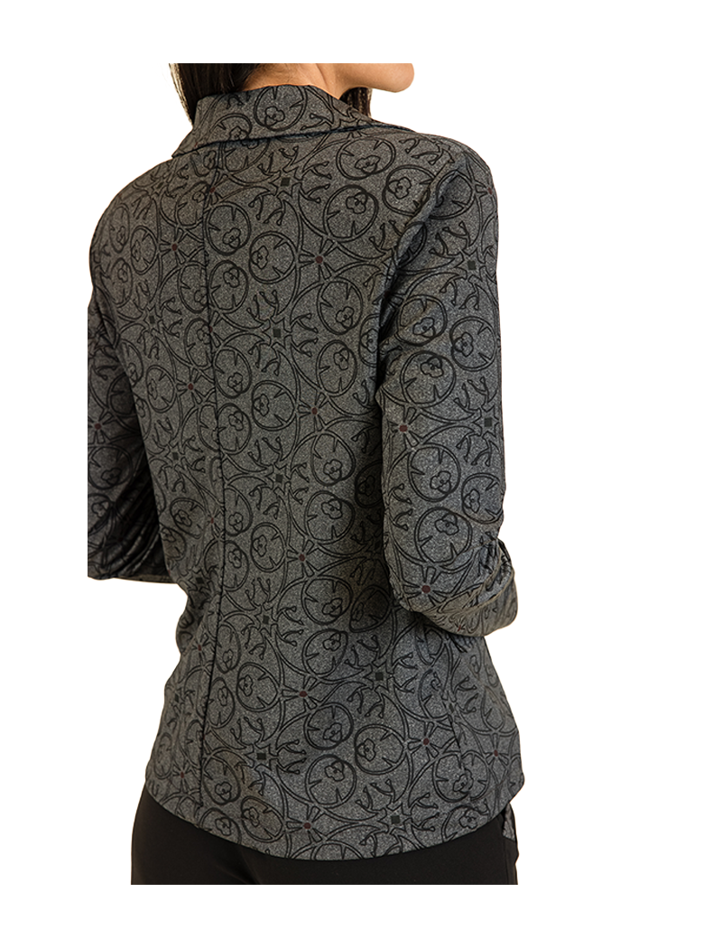 HBT ART GALLERY | ART PRINT SHIRLEY BLAZER FEMME GRIS CHINÉ