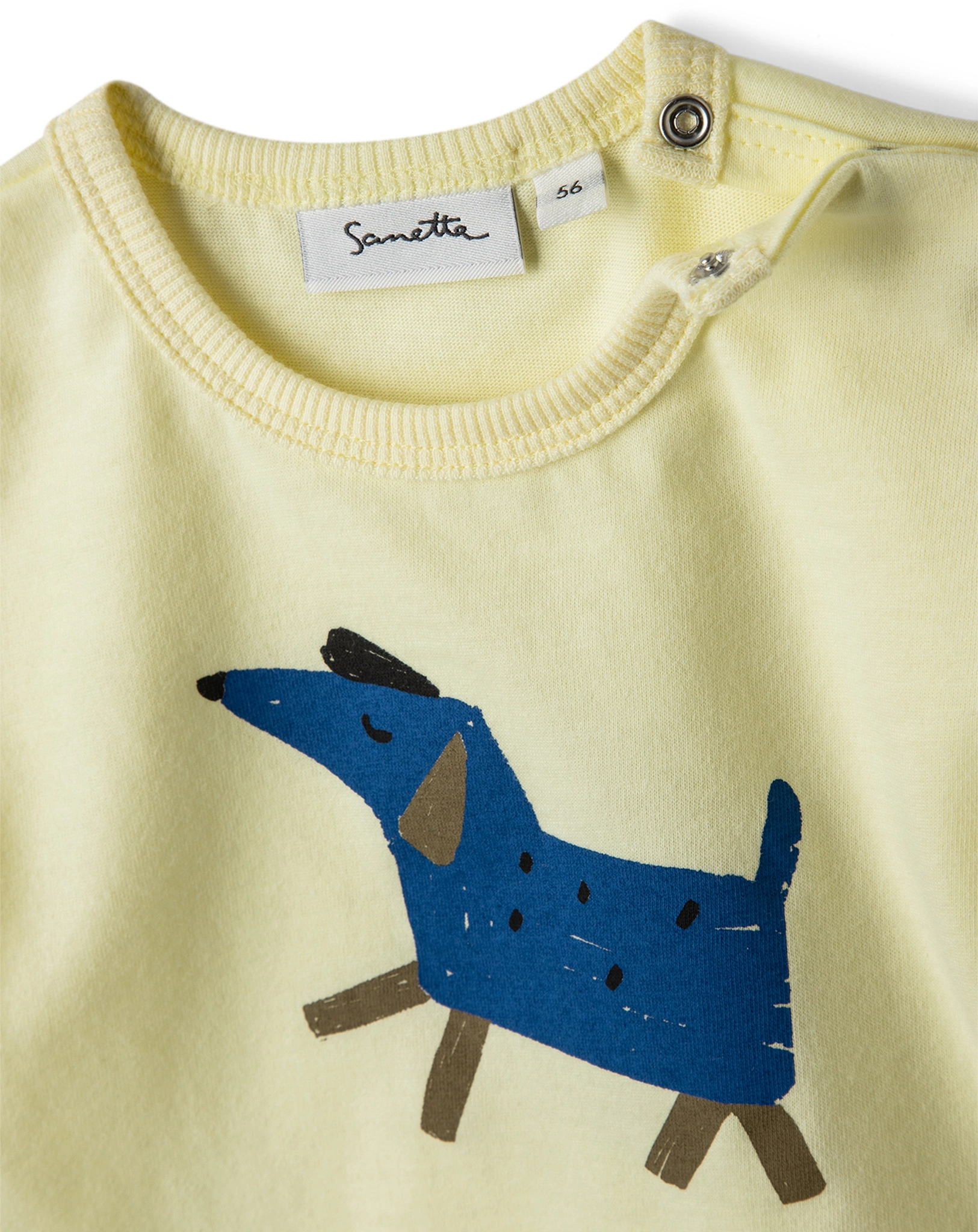 T-Shirt HAPPY DOG in light yellow