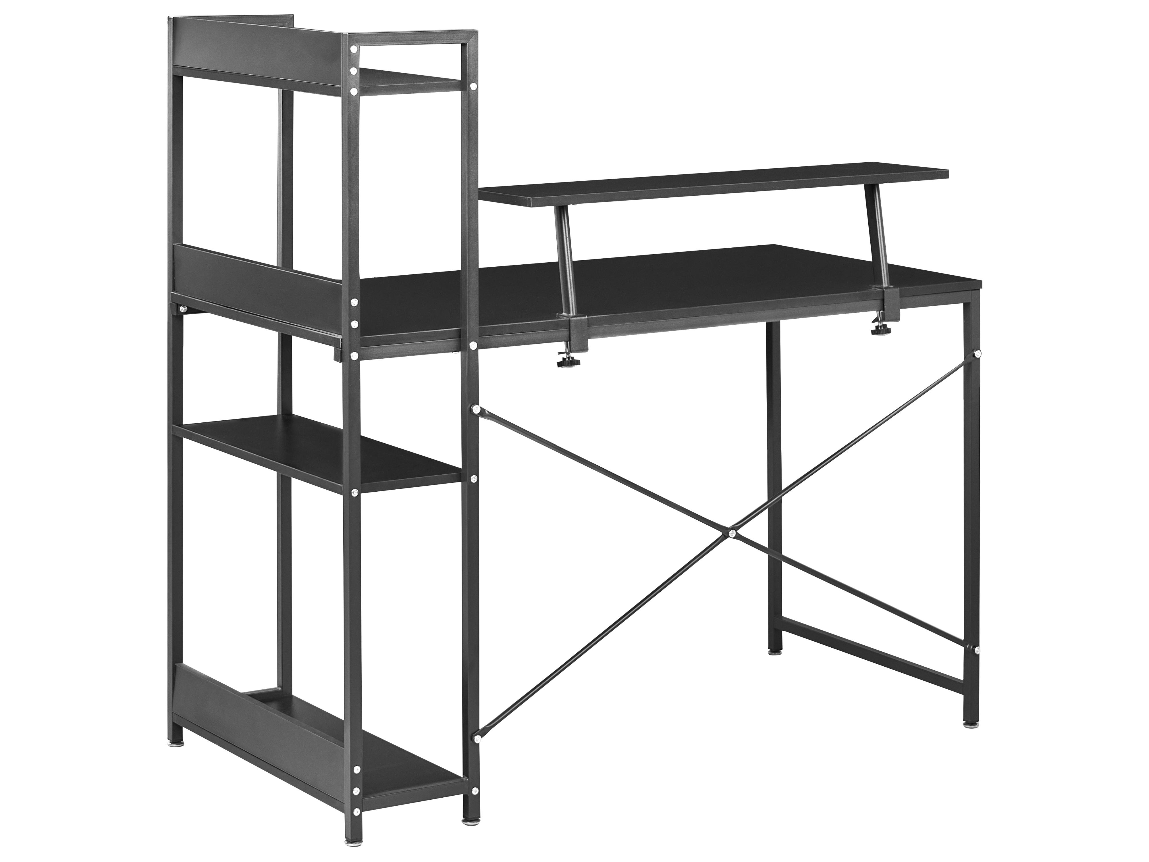 Game bureau BILOXY Zwart 120 cm 64 cm met opbergruimte LED