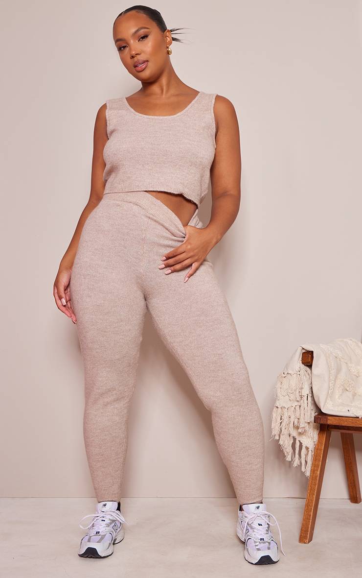 Moka Jogger Décontracté En Maille Grande Taille