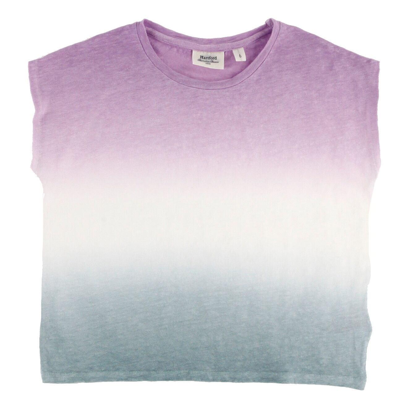 Hartford T-Shirt 100% Lin Mia motif tie & dye violet/eucalyptus