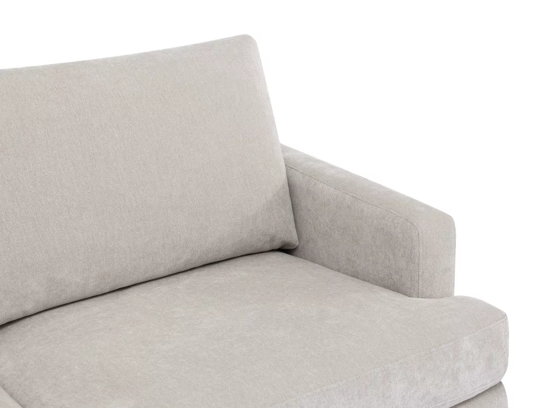 Canapé 3 places convertible en tissu beige COPONA