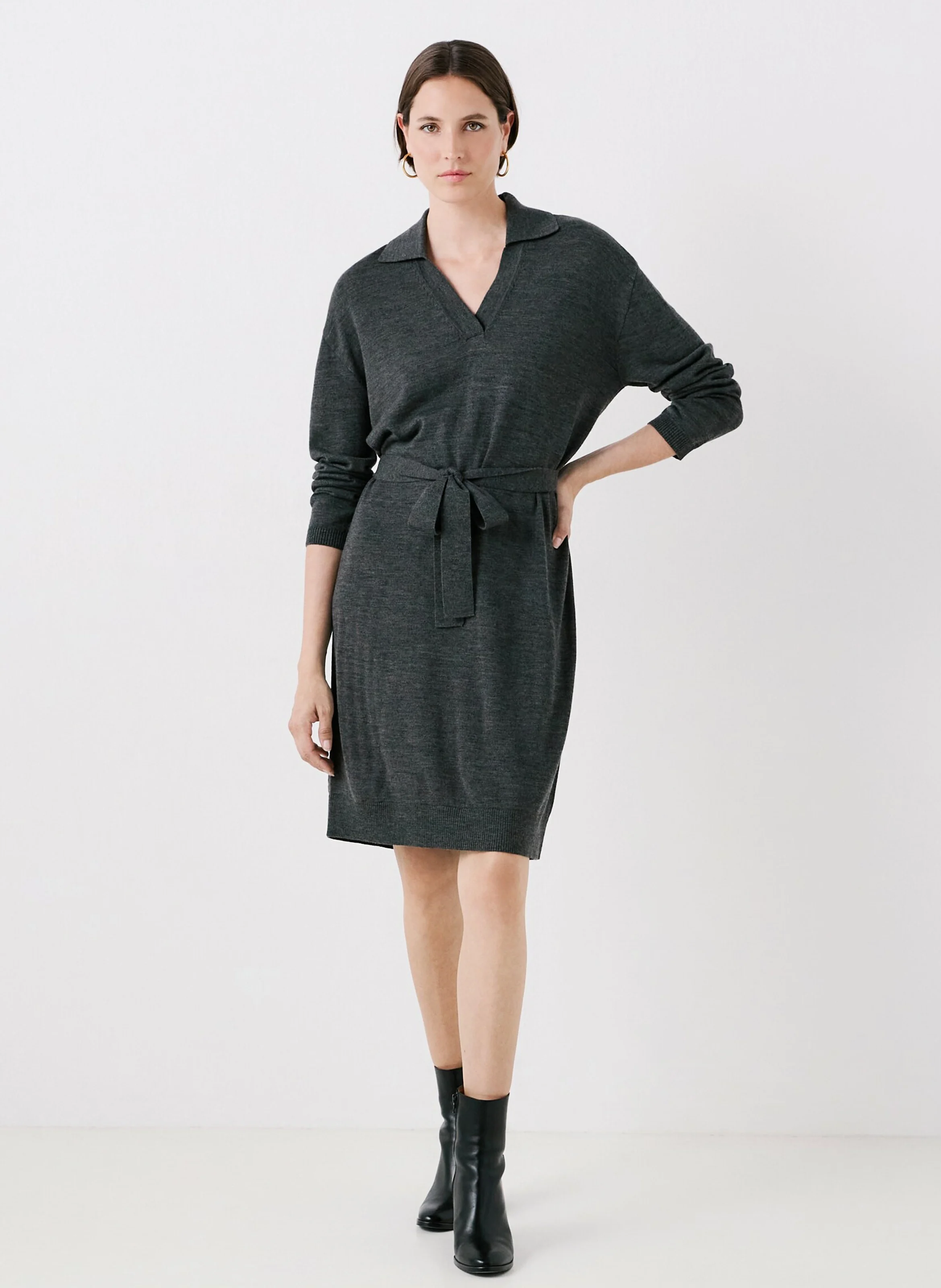 RMILAN - Robe pull en laine mélangée | Gris