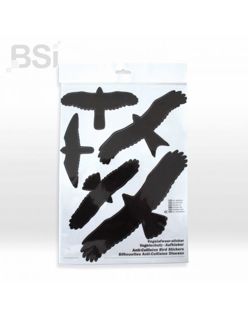 Bsi Vogel-Afweerstickers - Ongediertebestrijding - Zwart 5 stuks