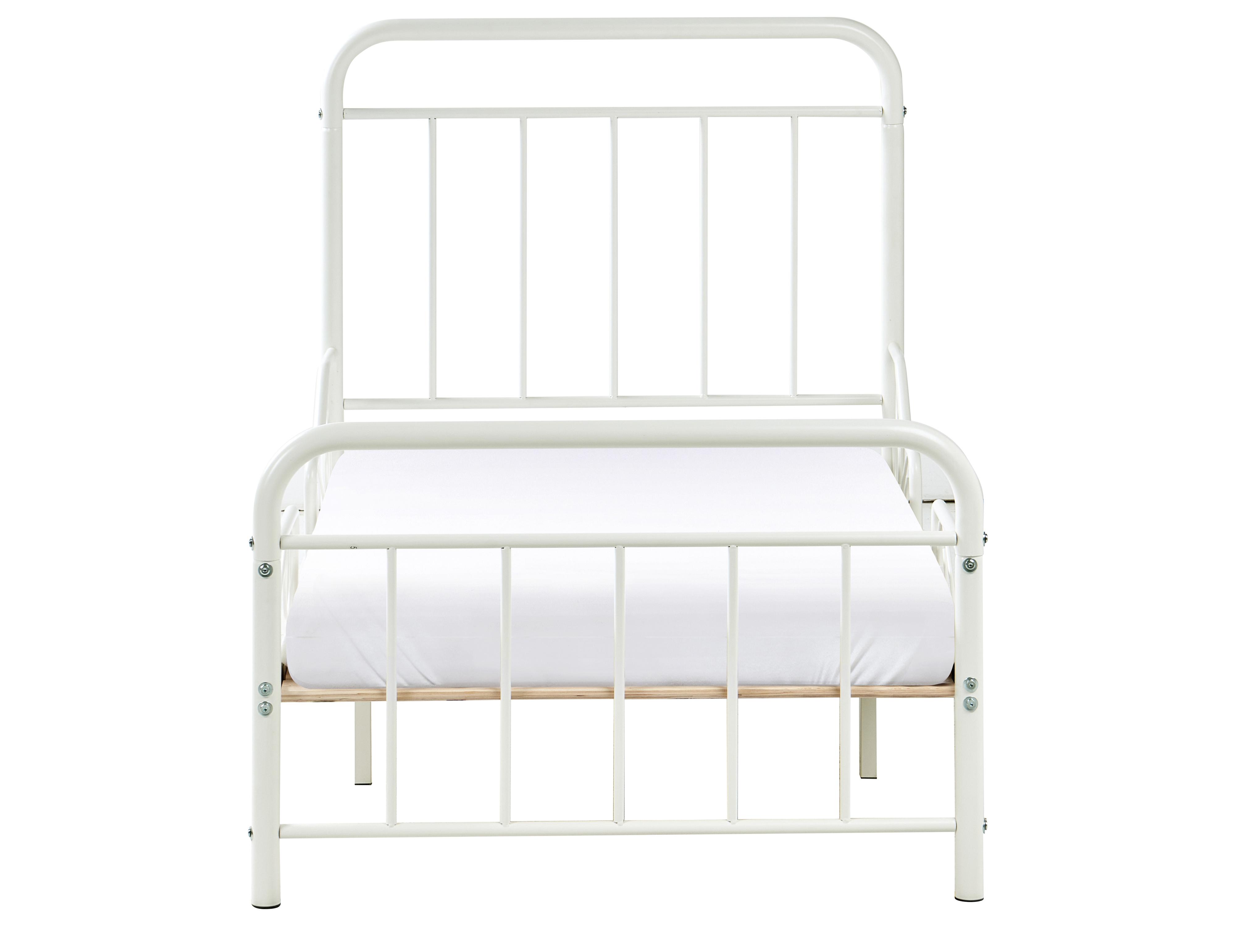 Uitschuifbaar kinderbed Metaal ANAIS 90 x 200 cm Gebroken wit