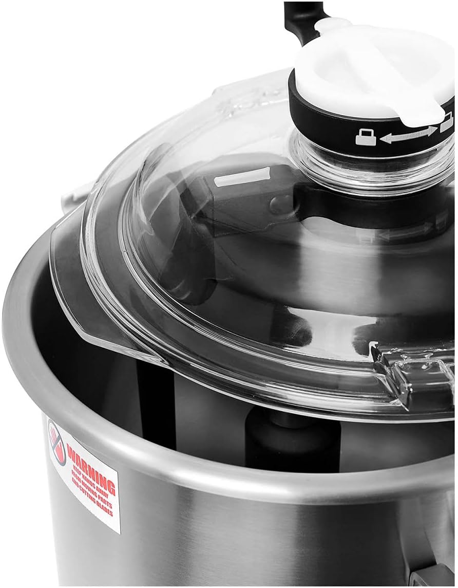 Royal Catering Tischkutter Edelstahl 2200 W 2 Geschwindigkeiten 1500/2200 U/min 18 l Pulse-Funktion Deckel mit Einfüllöffnung Fleischkutter Küchenkutter Tischkutter