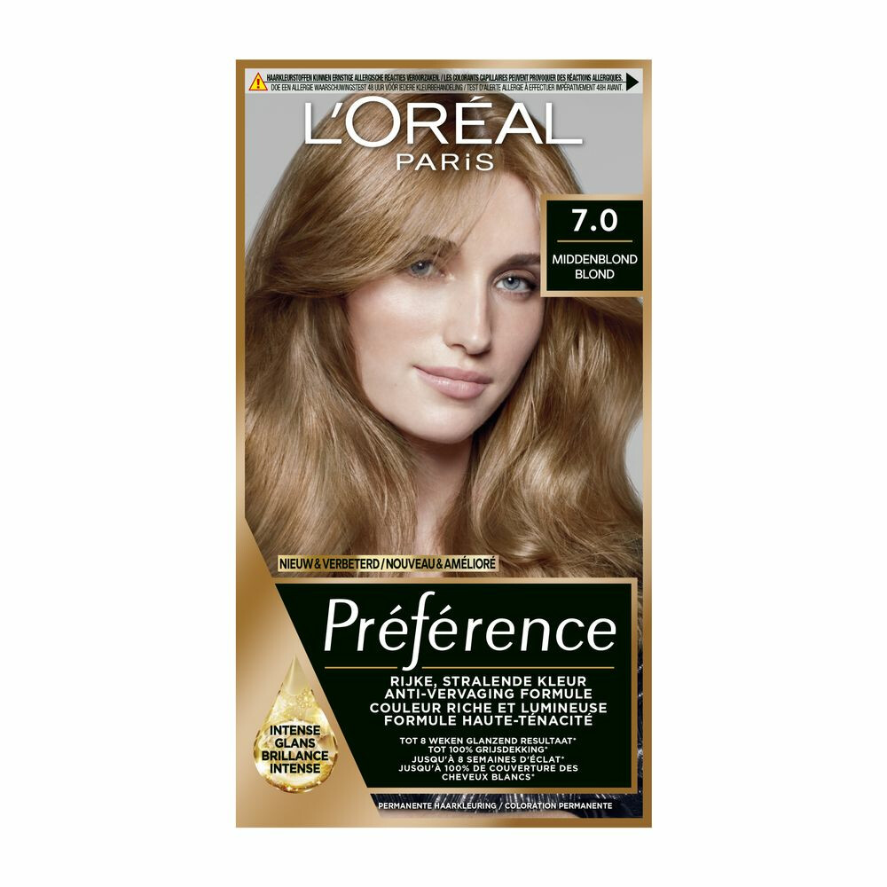 L'Oréal Préférence Permanente Haarkleuring 7.0 Middenblond