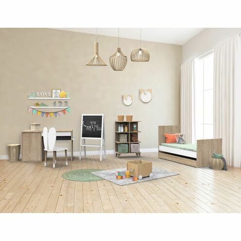 Chambre DUO Lit 70x140 Commode NOVA Blanc - SAUTHON